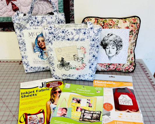 Printing to Fabric Ideas - Make a Nostalgic Tote -