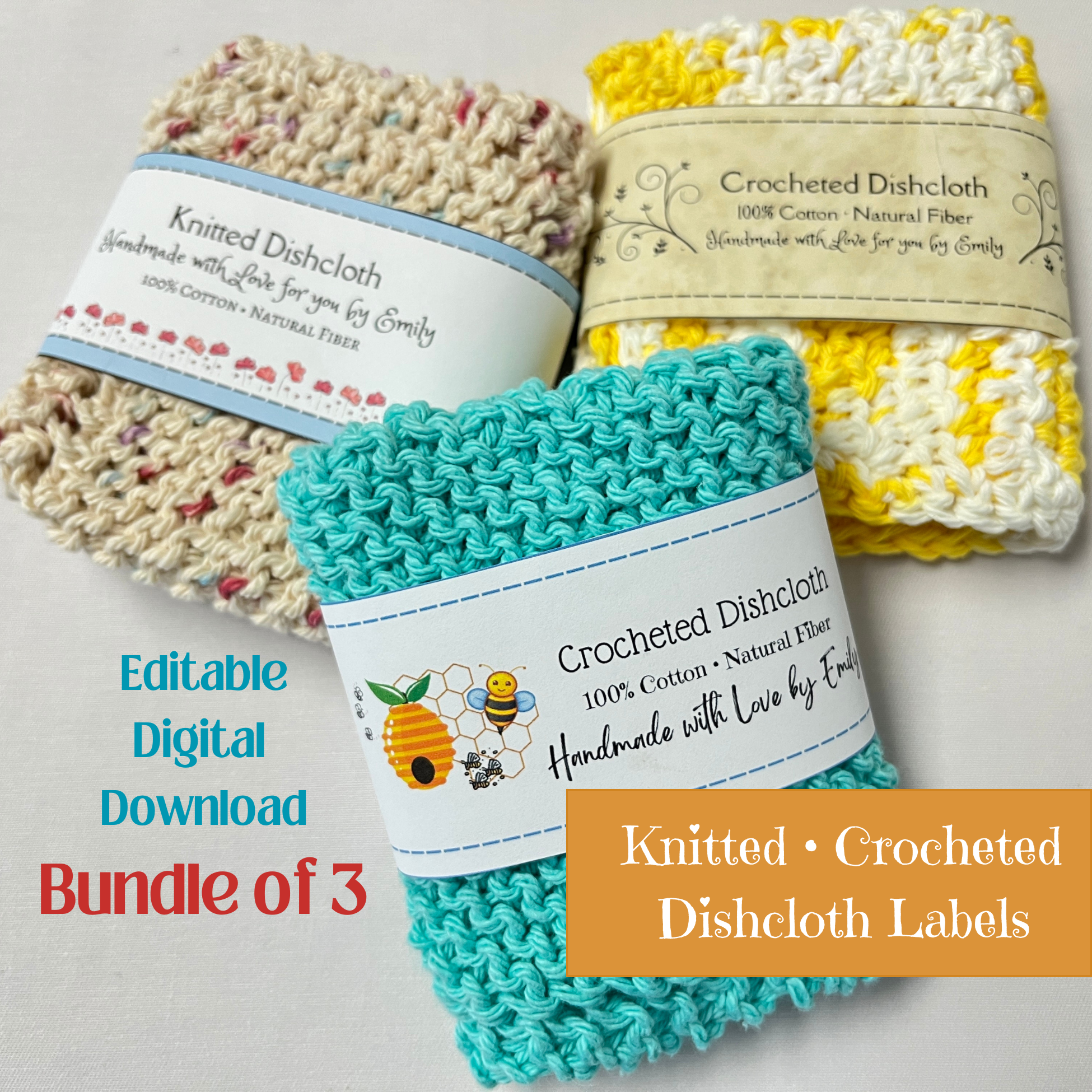 100% Cotton Dishcloths