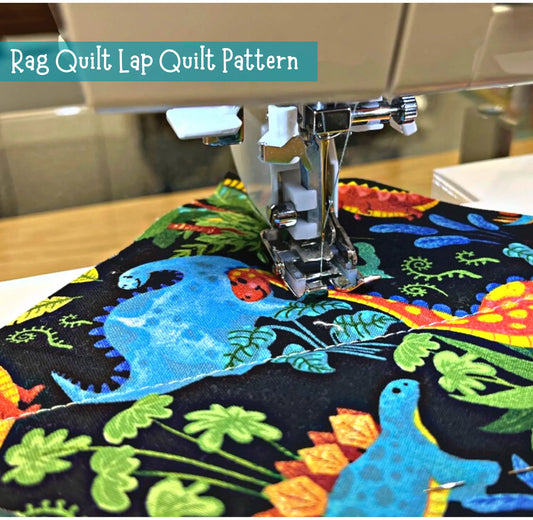 sewing a rag quilt square