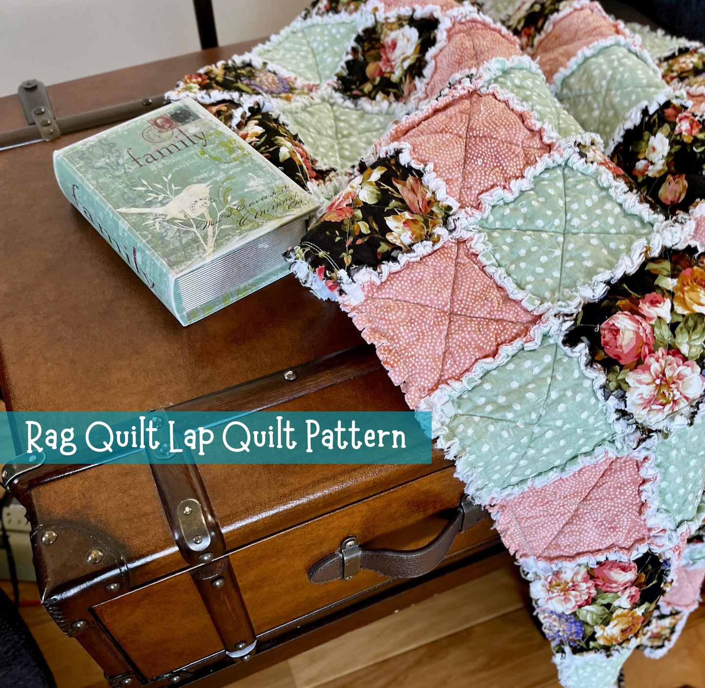 Rag Quilt lying on trunk, conversation piece