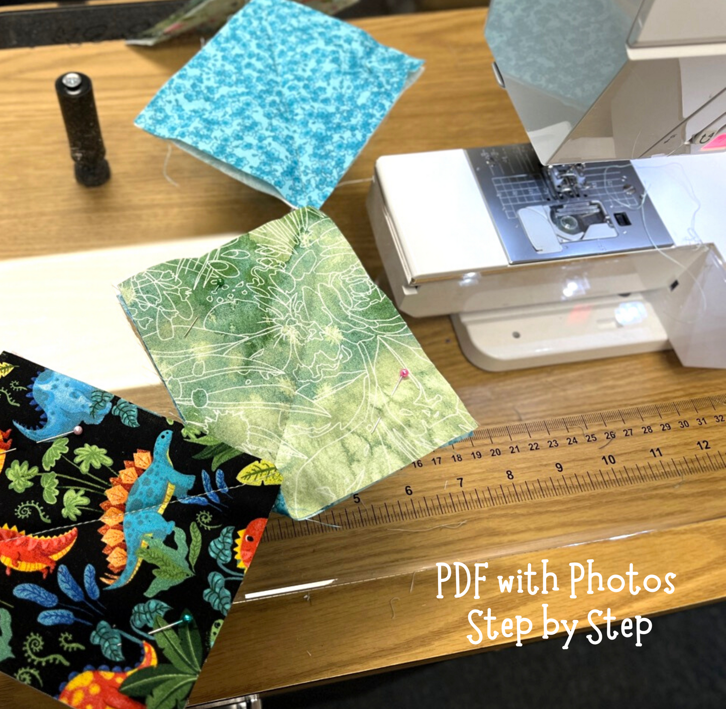 Rag Quilt Tote Pattern, great for Diaper Bag, or Tote Bag - DIY Illustrated PDF Pattern, Weekend Project
