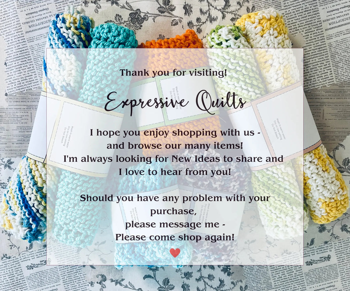 See our Printable in needlework and quilting - visit ExpressiveQuilts.com