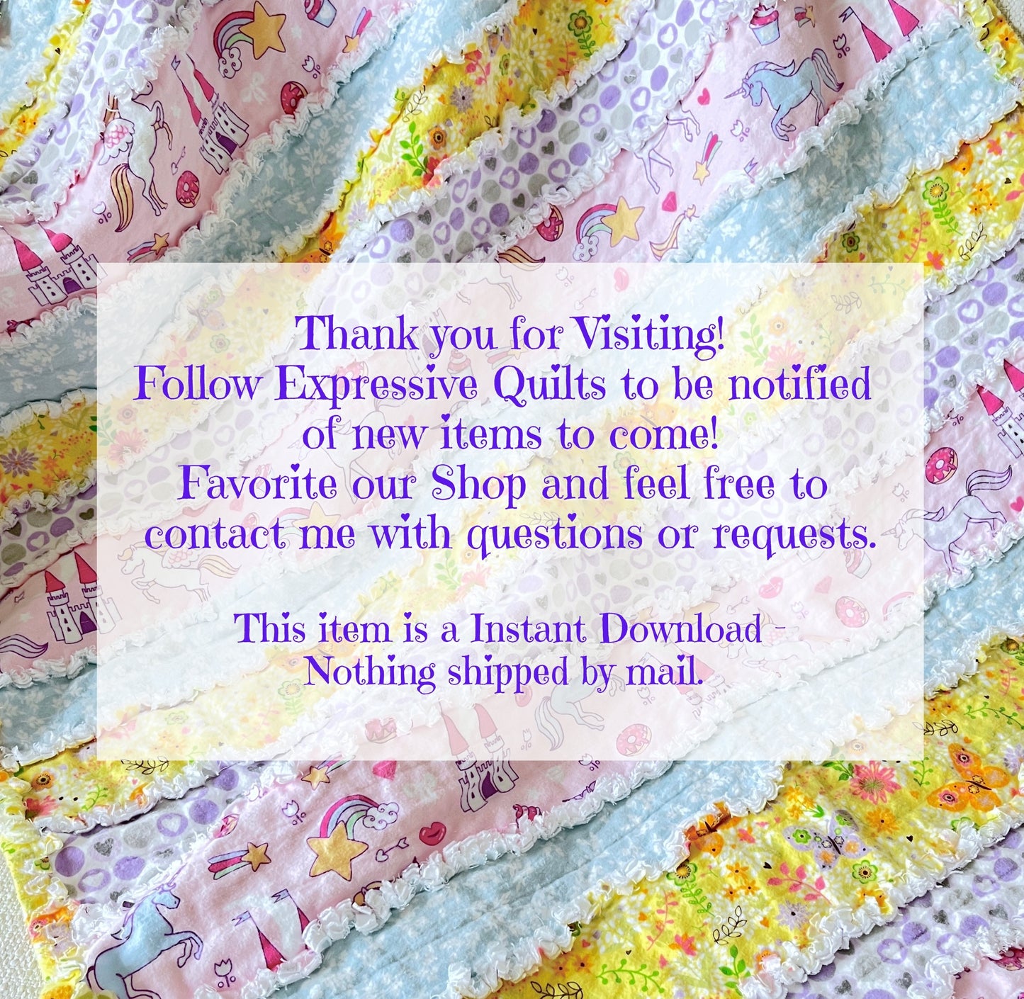 Baby Rag Quilt Pattern Tutorial- PDF - Instant Digital Download