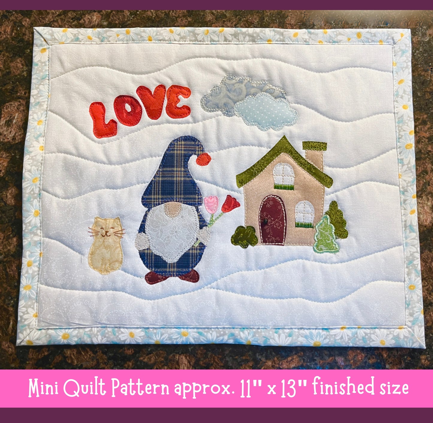 gnome and kitty with house and Love