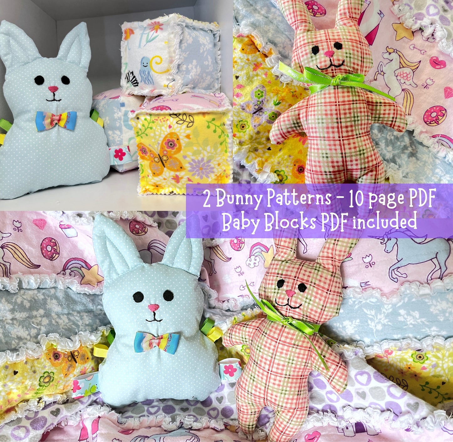 bunnies for Easter and Babies to sew
