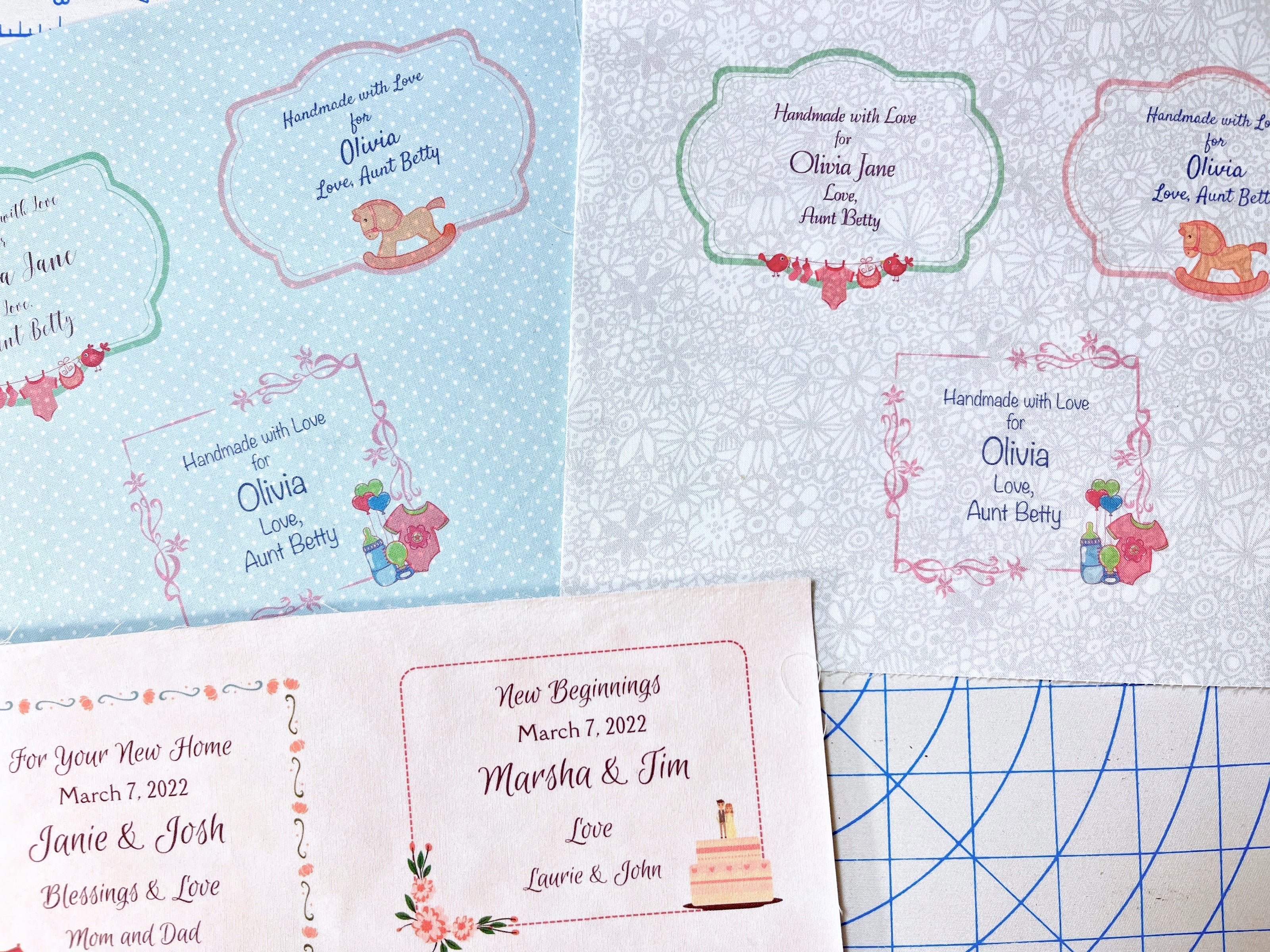 Matching your quilt label to quilt - print label to fabric