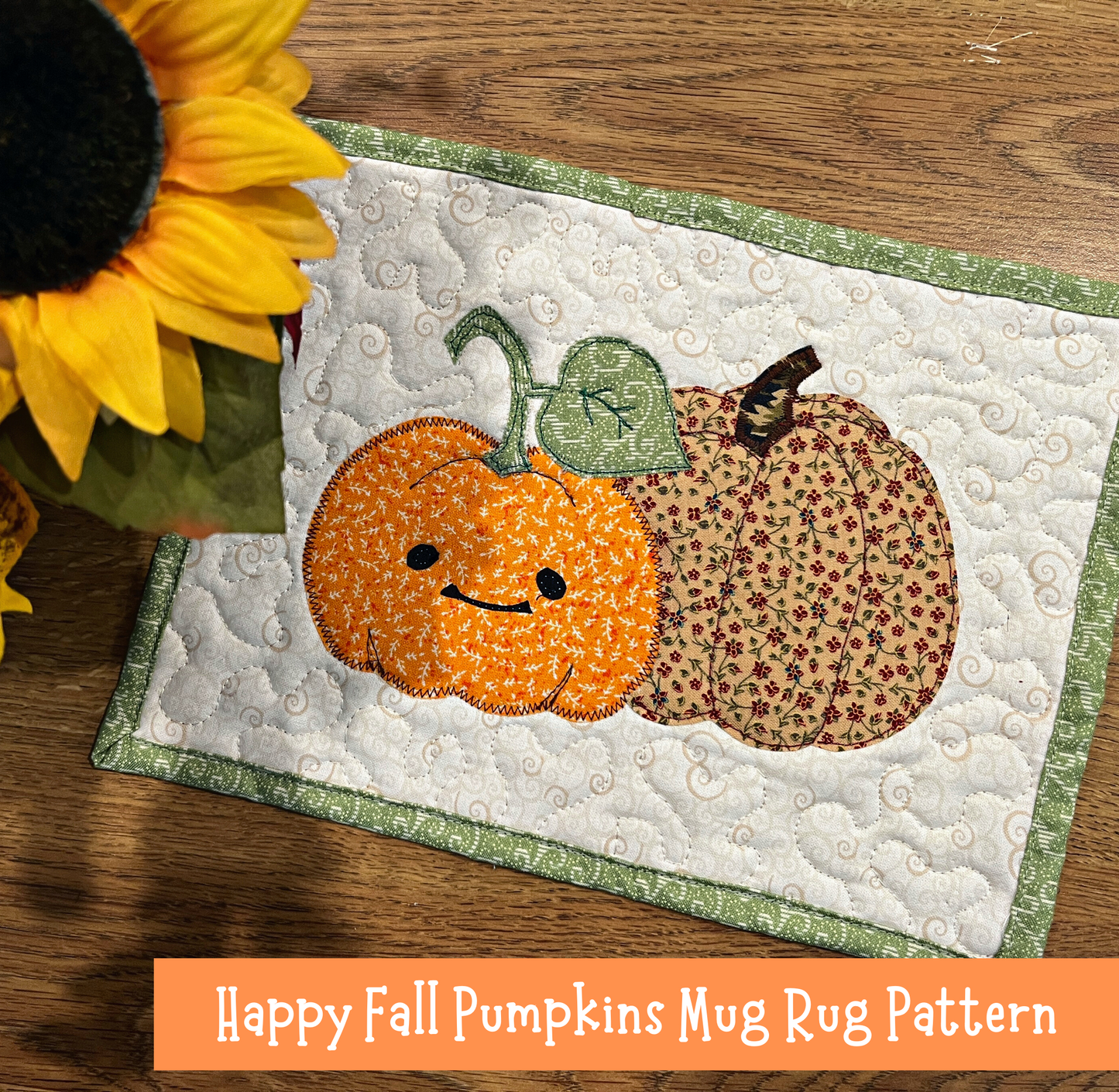Cute Pumpkins Mug Rug