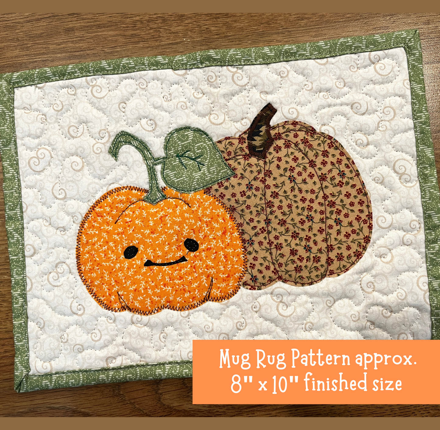 pumpkin mug rugs 8x10"