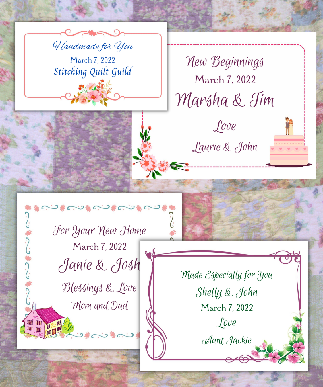 Selecting a Printing to Fabric Quilt Label