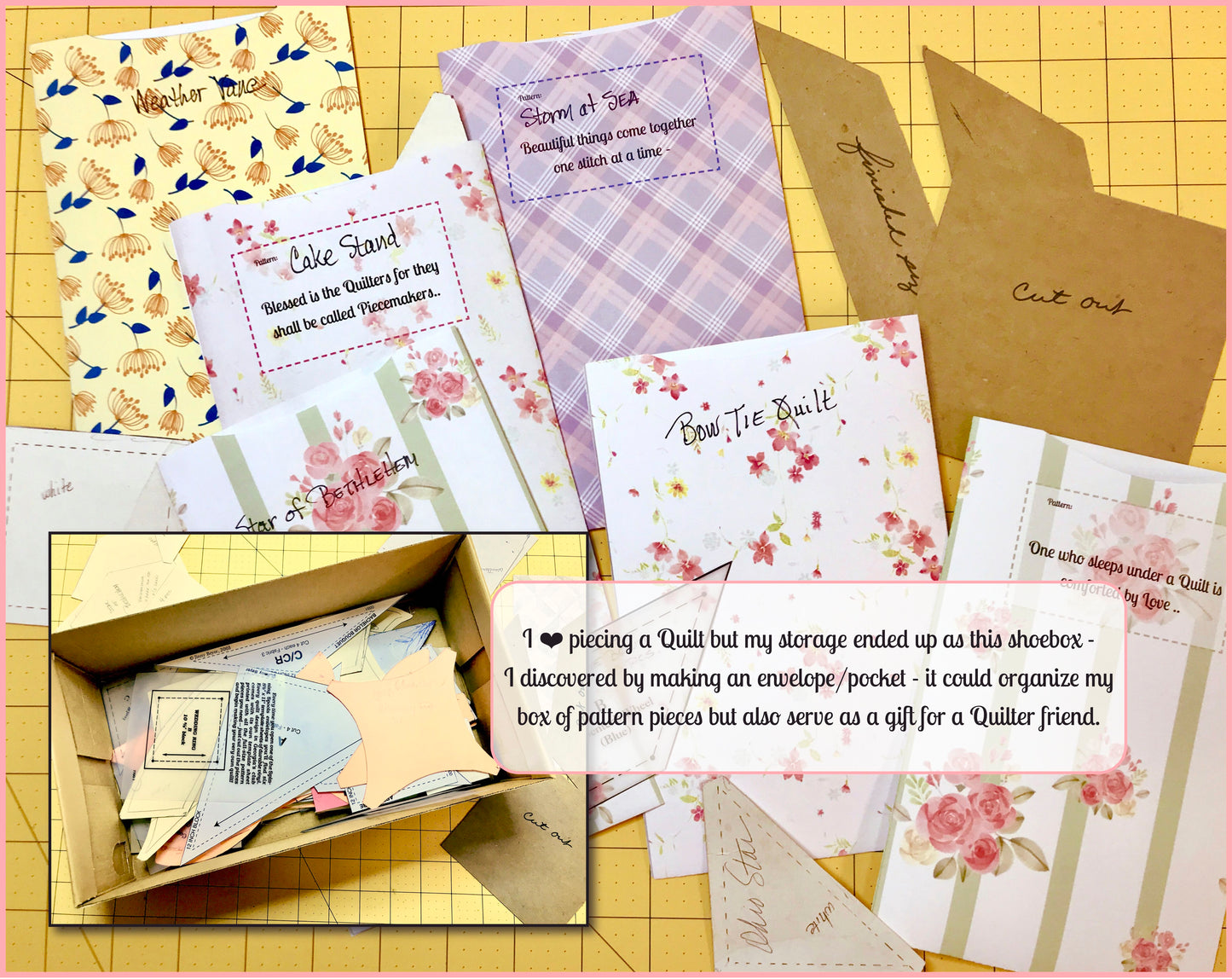 Free Quilter's Envelope Pockets - Free Instant Download PDF