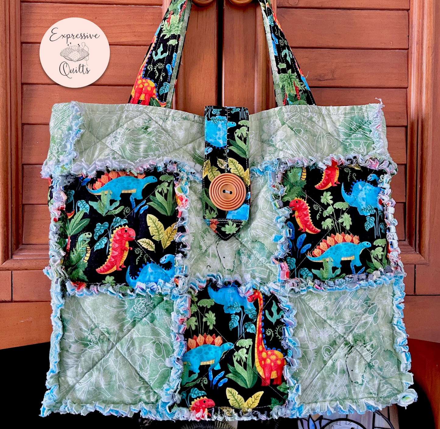 Rag Quilt Tote Bag Illustrated Pattern