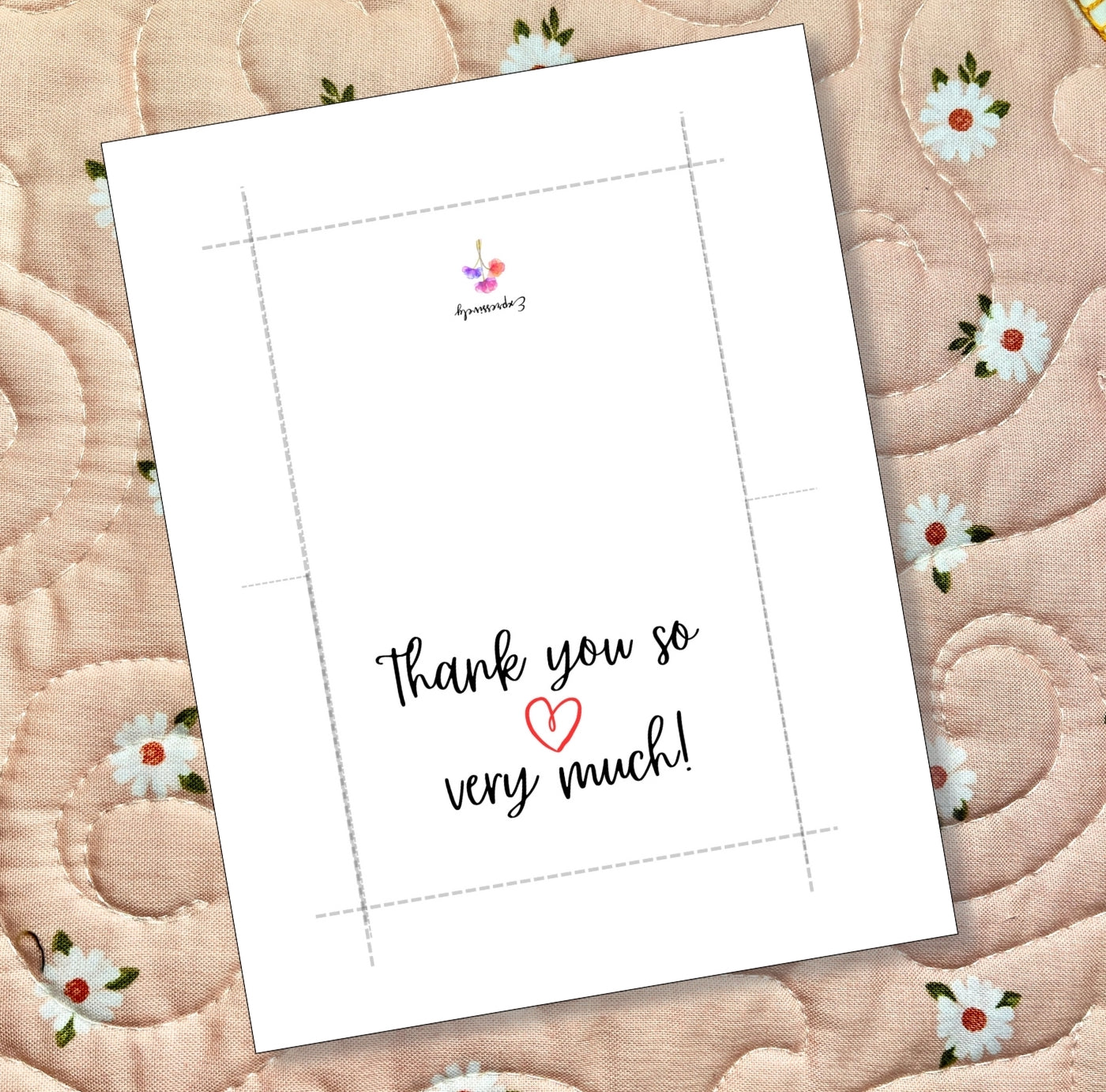 thank you card cut example