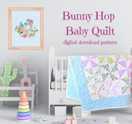 Baby Quilt HST method pattern to print