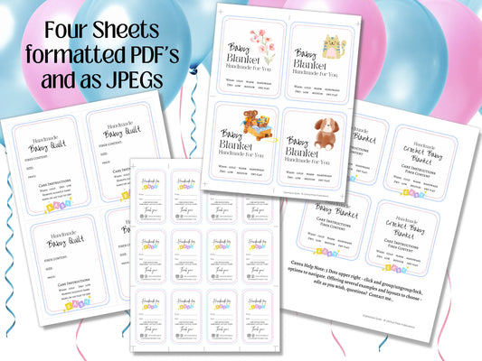 baby tags and label product tags to print