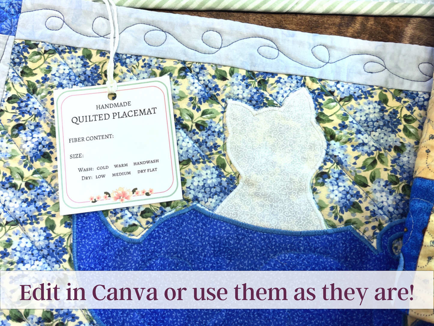 quilt product tag example