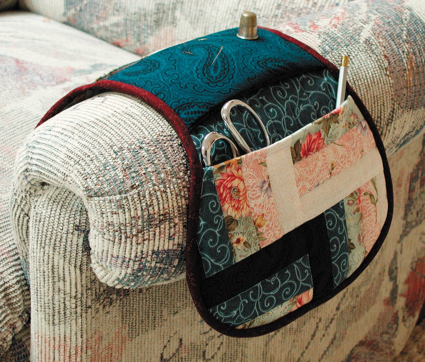 fence rail quilt caddy for arm chair pattern