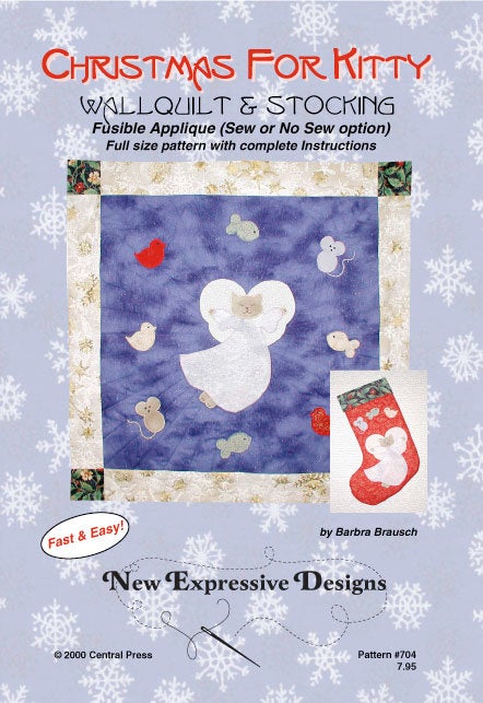 kitty-fusible-qpplique-Christmas-wall-quilt-pattern-front