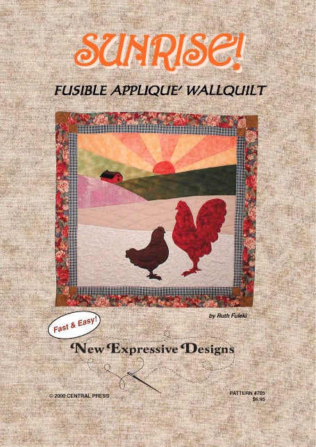 Sunrise - rooster-and-hen-printable-pattern