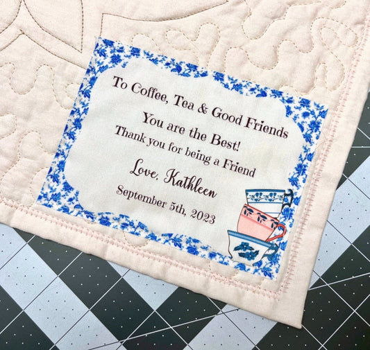 Creating a Quilt Label from Our Quilt Label Designs for Printing to Fabric