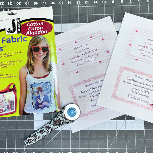 How to Print on Fabric, Quilt Labels