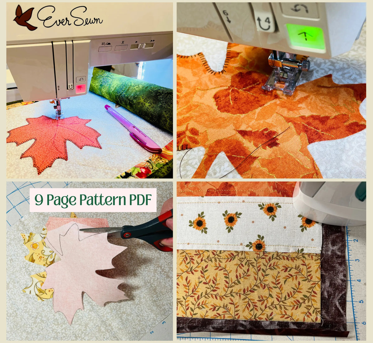 working photos creating autumn sewing set