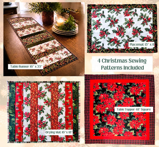 Christmas Sewing Bundle • 4 Easy Sewing Patterns -  Beginner PDF