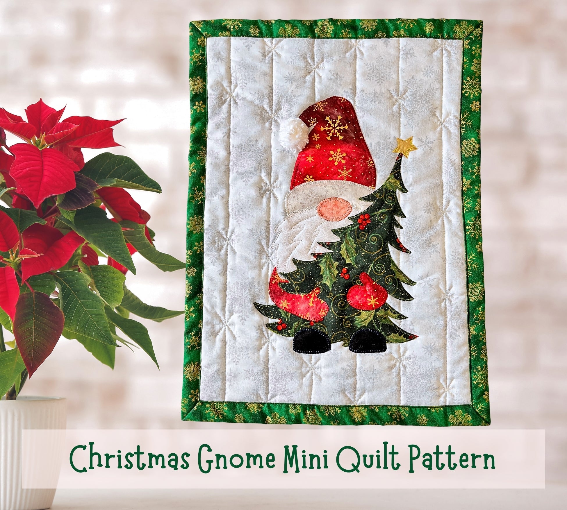 Christmas Gnome Mini Quilt - Complete Instructions, and Illustrations ...