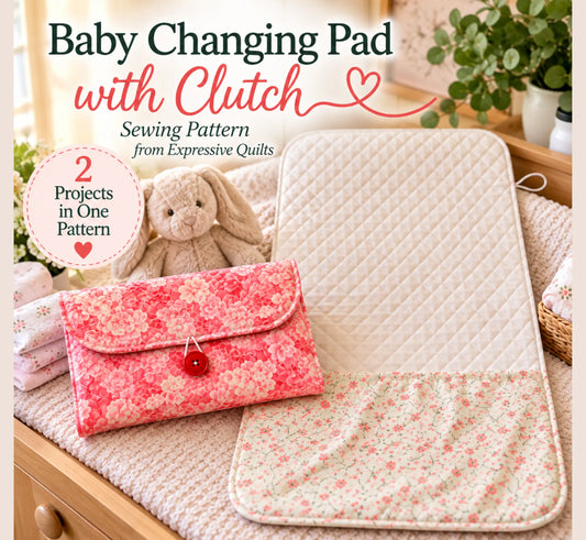Baby Changing Pad & Clutch • Beginner-Friendly PDF Sewing Pattern • (Digital Download)