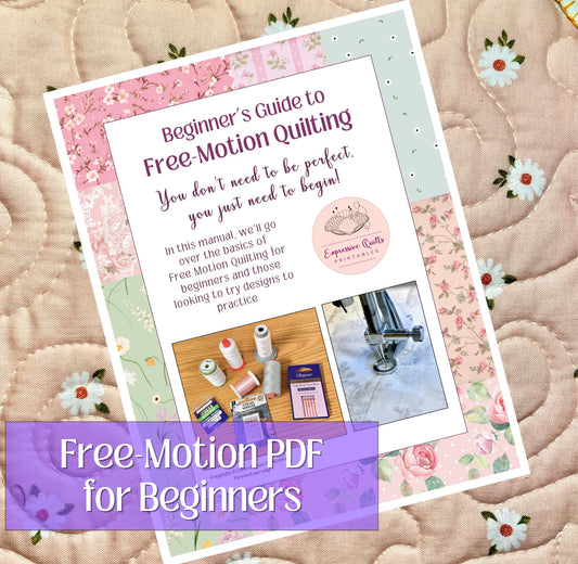 Beginner's Guide to Free-Motion Quilting  - PDF 8.5x11" Instant Download