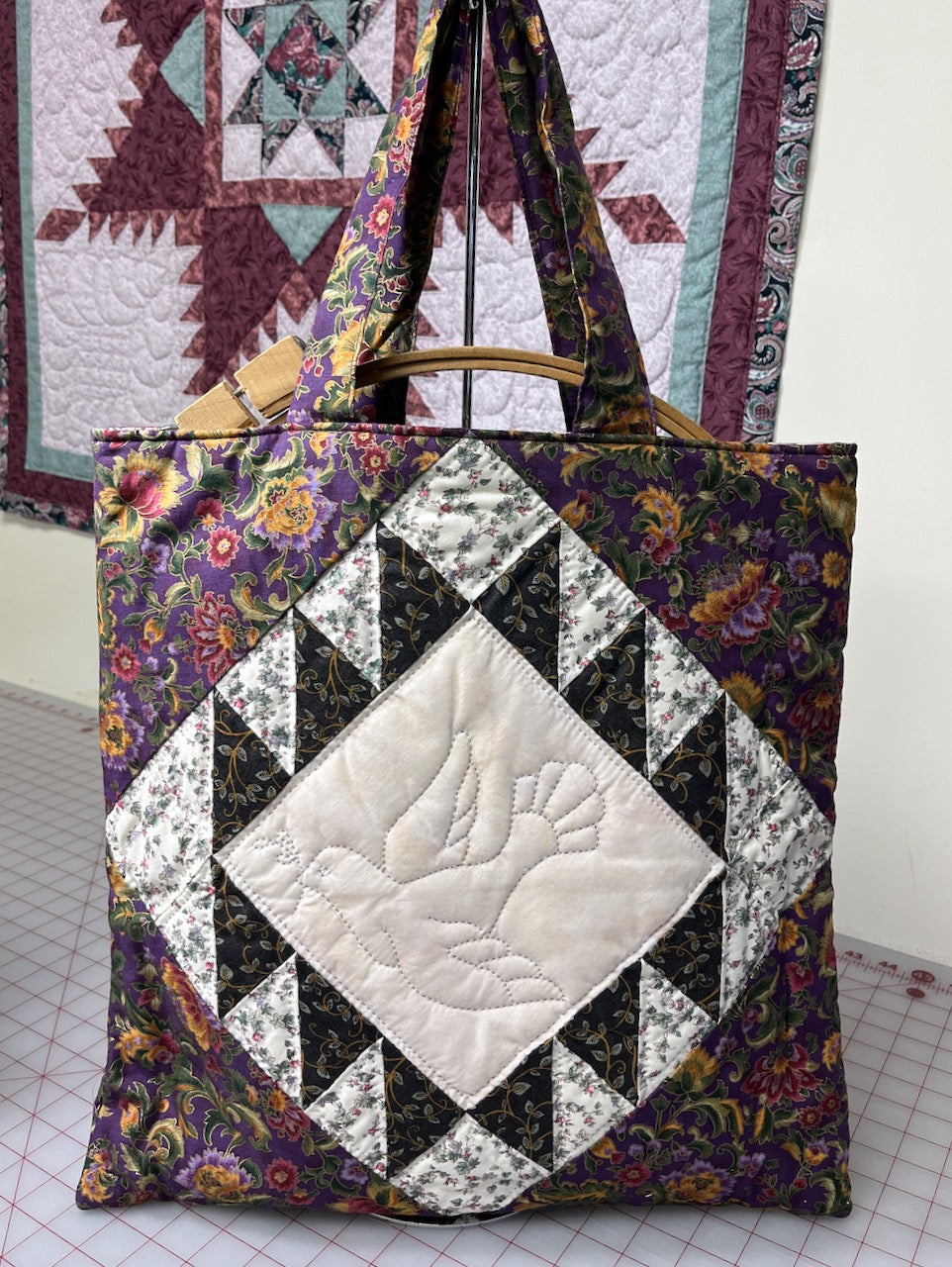 Dove Tote or Country Tulip Tote - 2 Free Patterns -  Instant Download PDF