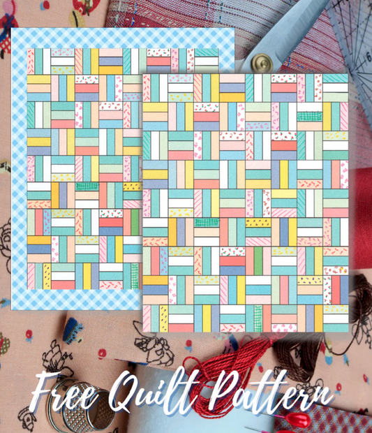 Free Jelly Roll Pattern  - Fence Rail - Free Instant Download PDF