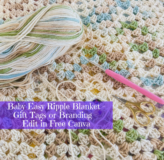 Baby Blanket Tags for Gifts & Retail -Edit in Free Canva