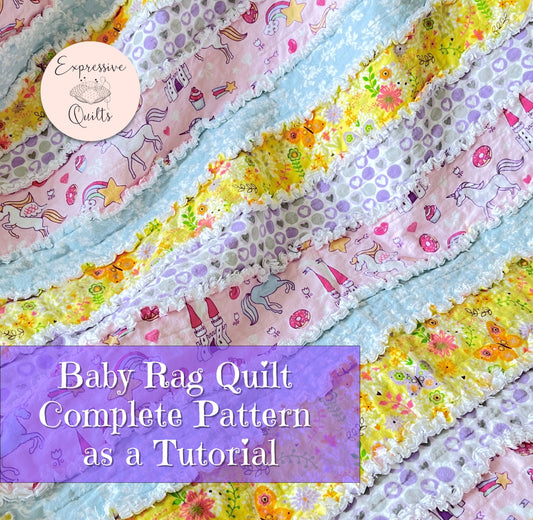 Baby Rag Quilt Pattern Tutorial- PDF - Instant Digital Download