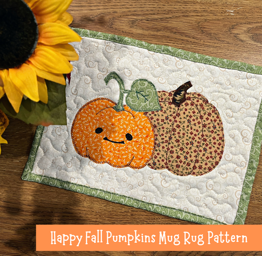 Cute Pumpkins Mug Rug 