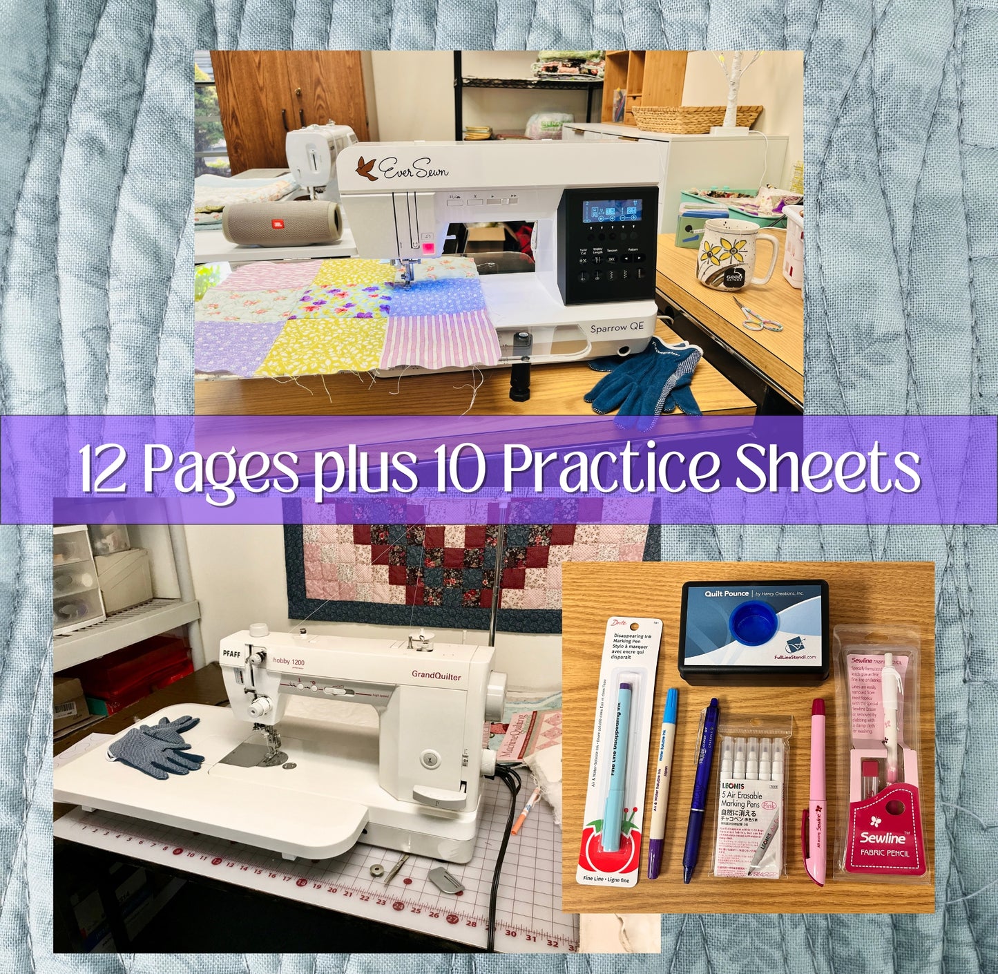 Beginner's Guide to Free-Motion Quilting eBook - PDF 8.5x11" Instant Download