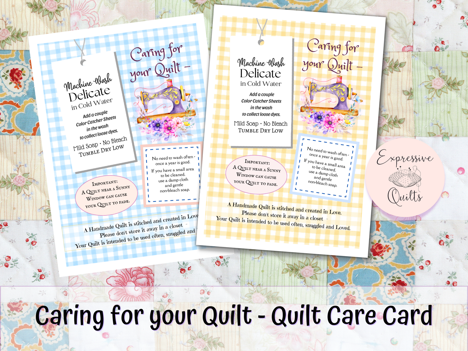 The Stress-Free Guide to Machine Washing your Quilt + a Free Quilt Care  Printable - Hailey Stitches