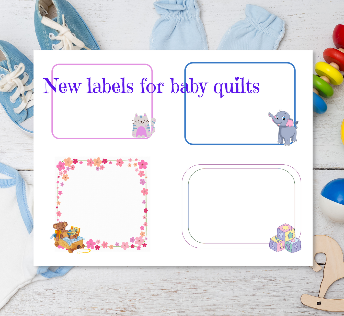 Quilt Labels for Baby Quilts are printable to fabric Updated - various ...