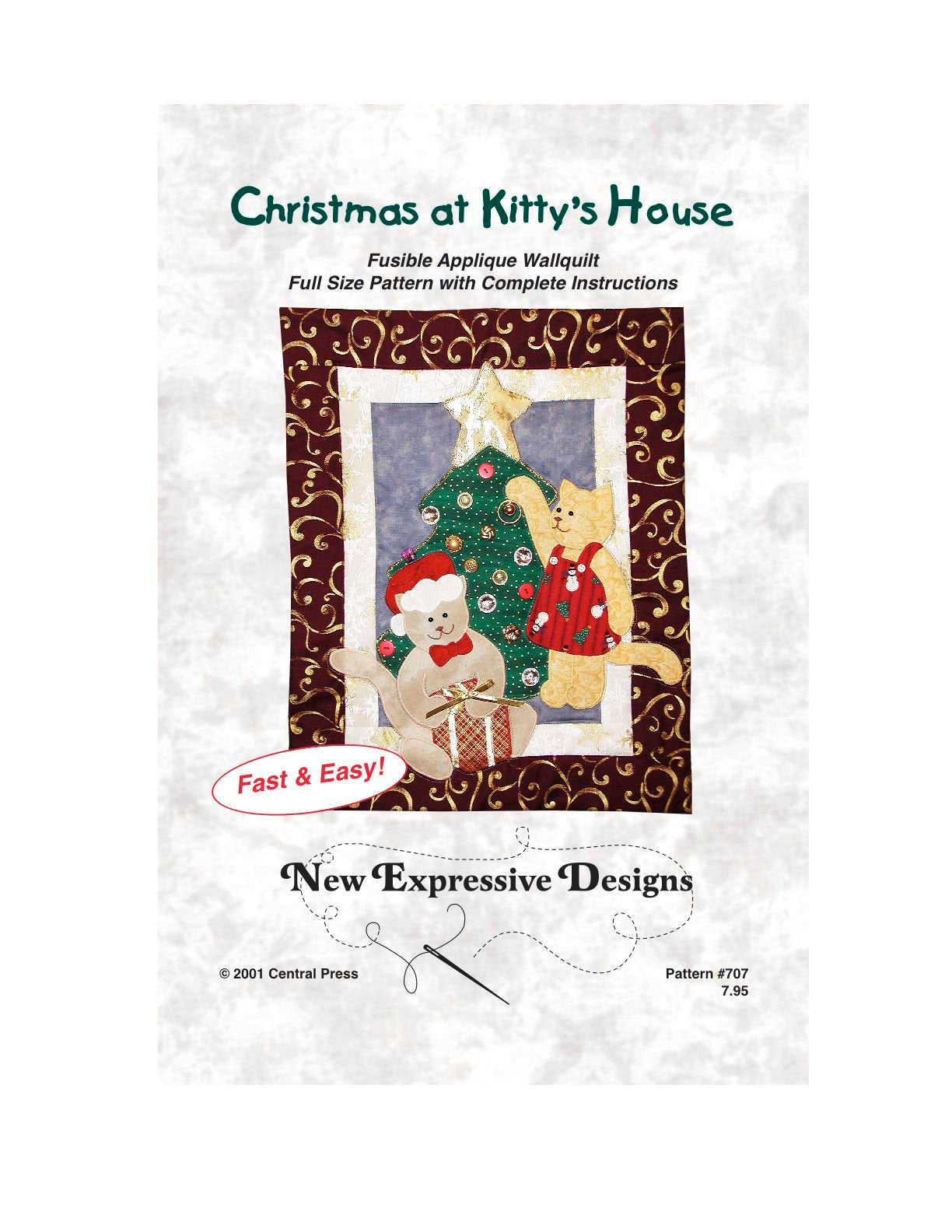 Christmas at Kittys House Pattern Front